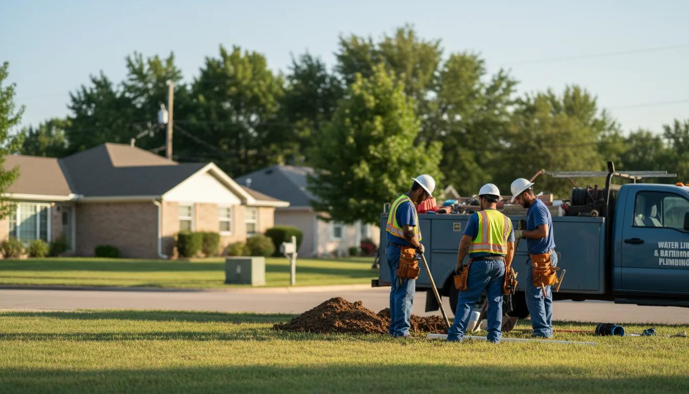 Residential water line and bathroom plumbing service in Winfield, TN